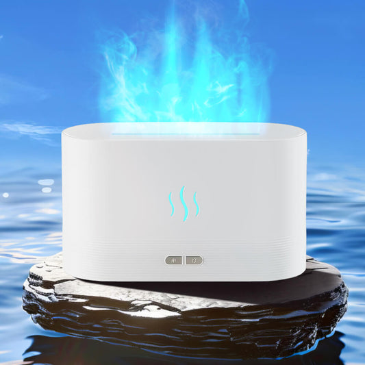 Flame Aroma Diffuser Humidifier 7 Colors Changing Waterless Auto-Off