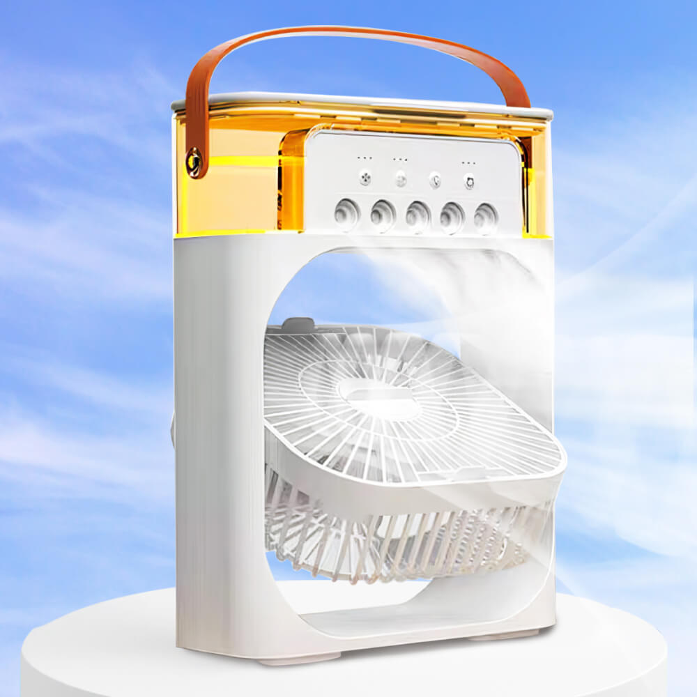 Portable Humidifier Fan Adjustable 3 Speeds with 7 Color Night Ligh