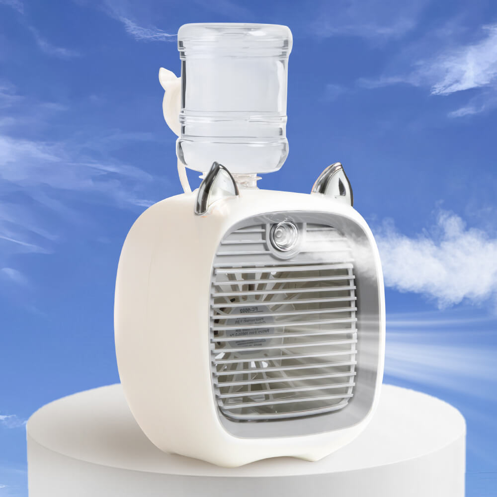 Cute USB Desktop Cool Mist Humidifier Fan with Three Adjustable Wind Speeds